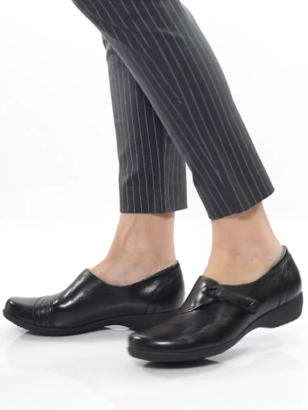 Dansko Franny Black Leather Loafers Slip On Shoes Womens Size 36 US 5.5 6 Clogs